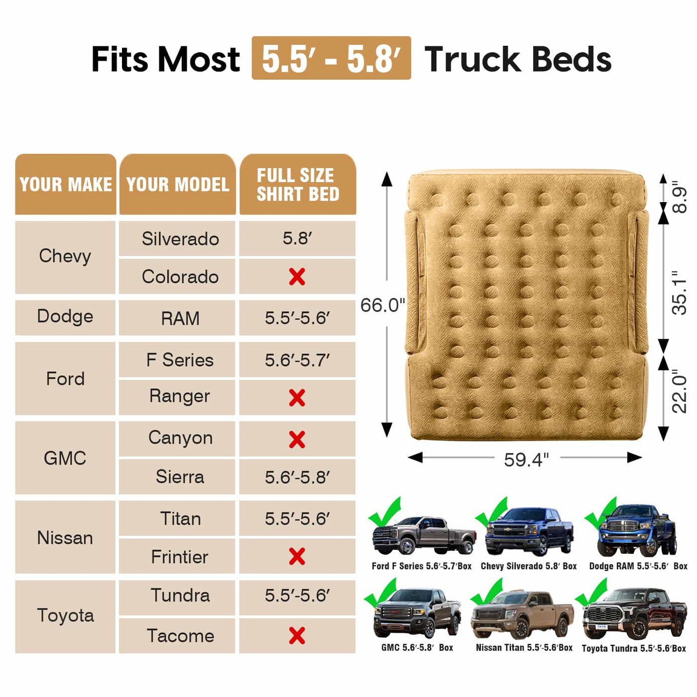 WASAGUN Truck Bed Air Mattress