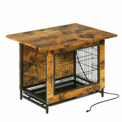 Wasagun Dog Crate Furniture, for Small Dogs, Wood Dog Crate